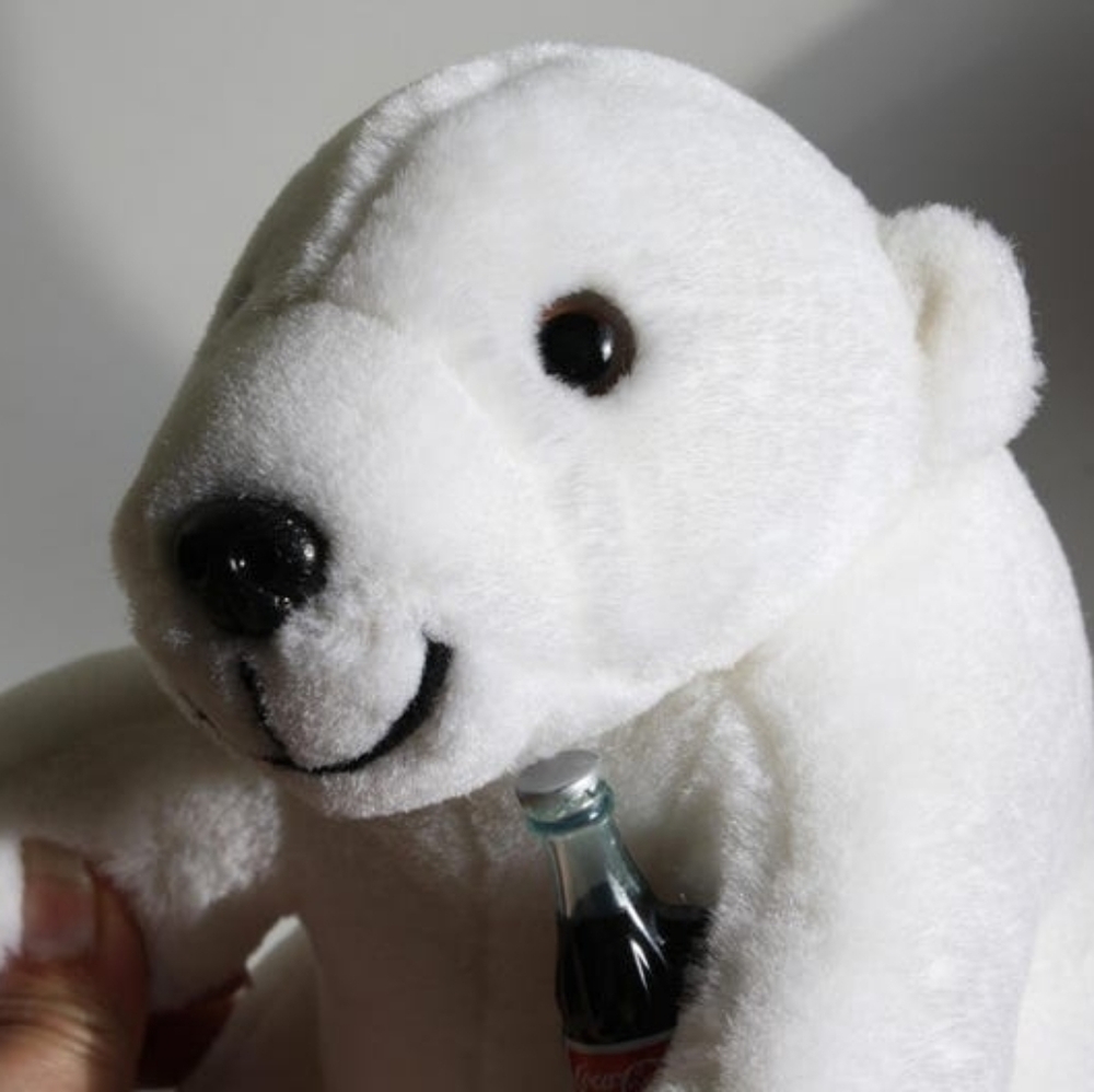 Vintage 1993 Coca Cola Polar Bear Stuffy Coke collector's plushy stuffed Bear - Picture 9 of 10